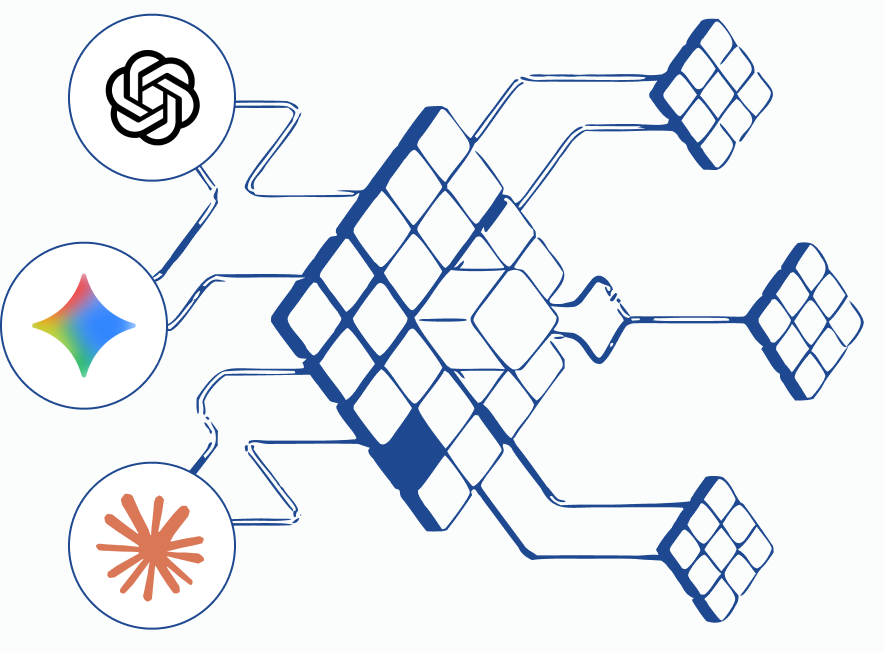 AI agents connected to a grid