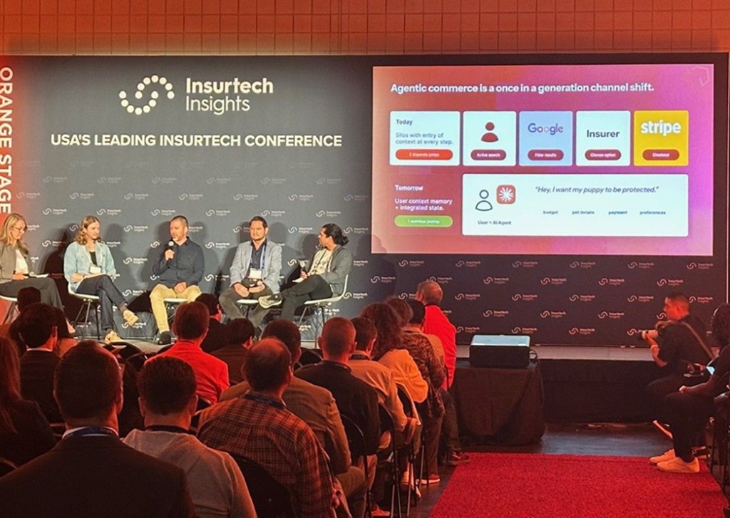 Fletch team on stage at Insurtech Insights